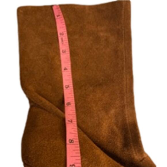 BCBGeneration Brown Suede Leather Pointed Toe Stiletto Heel Boots 8M - Picture 5 of 11